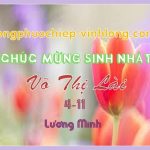 Chúc mừng sinh nhật Võ Thị Lài Chúc mừng sinh nhật Võ Thị Lài