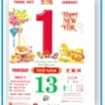 TỜ LỊCH ĐẦU NĂM CỦA ĐỖ CHIÊU ĐỨC